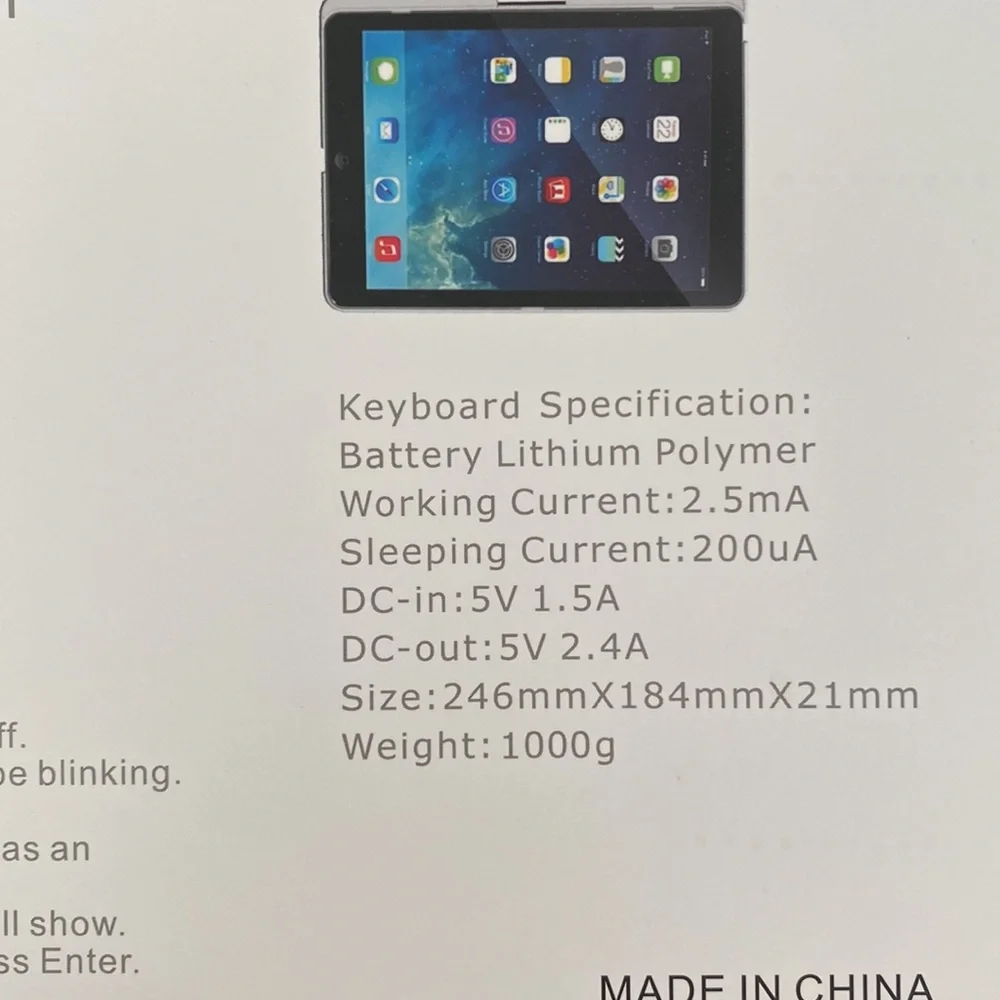 BNIB Tablet Bluetooth Keyboard for iPad Air